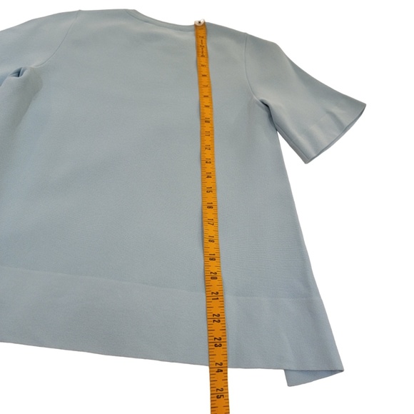 Stella McCartney Knit Short Sleeve Shirt Top Size EU 34 Blue High Low NWT NEW - Picture 12 of 15